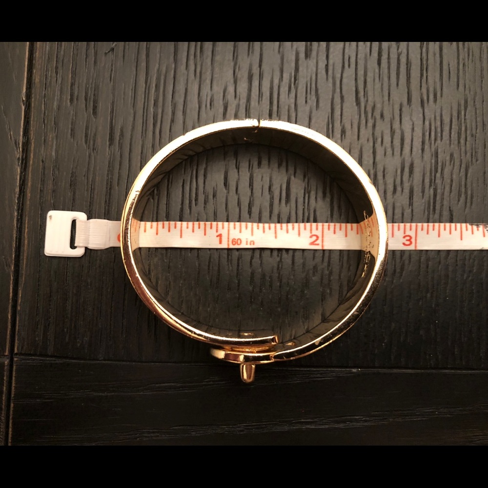 COACH pink/gold hinge bangle/bracelet with lock - Picture 6 of 6
